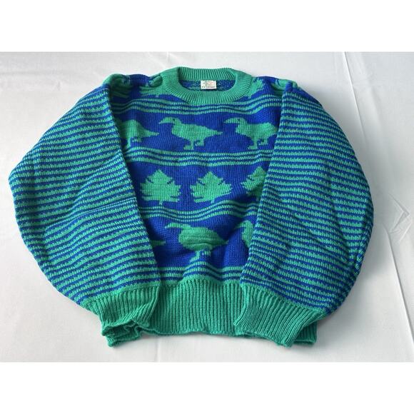 Pezhman Other - VTG Pezhman Bird Tree Sweater Kids 4T-5T Folk Art Cottagecore Knit Retro